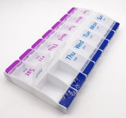 Weekly pill organizer hot sale pill box 14 case pill storage