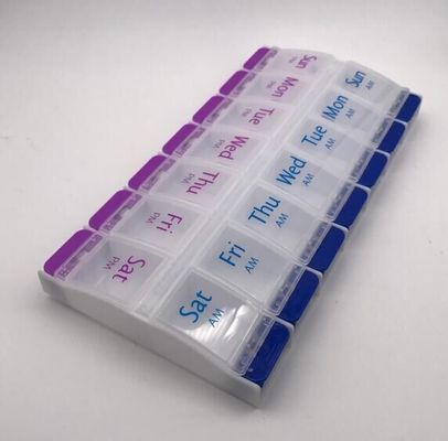 Weekly pill organizer hot sale pill box 14 case pill storage