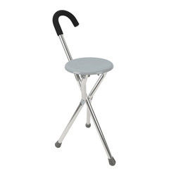Best Price Outdoor Multifunctional Walking Stool Elderly Aluminum Seat Easy Fold Foldable Stick Cane Folding Chair