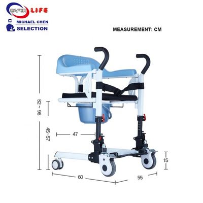 Health equipment multifunctional paralyzed patient transfer wheelchair paralysis care chair disabled rollator transport chair