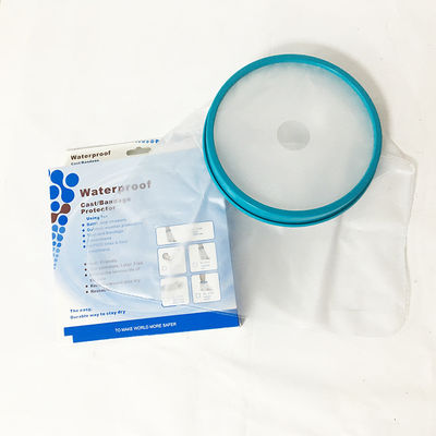 Matériel médical enroulé par fonte imperméable de Bath de douche de couverture de blessure de jambe de pied de protecteur de PVC