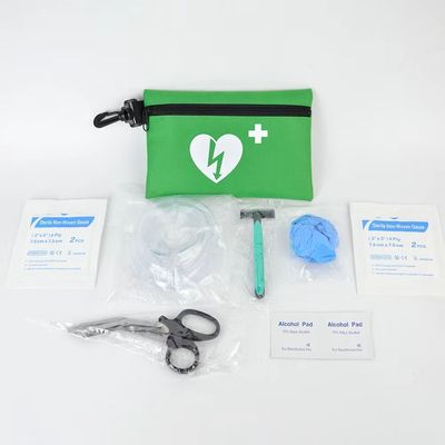 Kit de sauvetage Mini RCP kit de premiers secours sac en nylon avec porte-clés