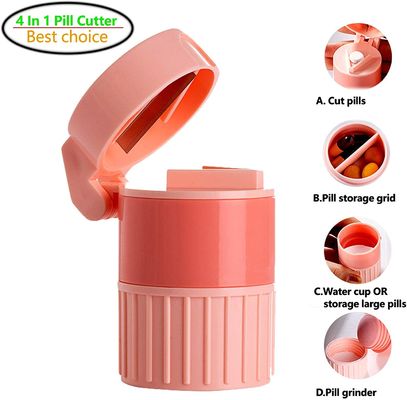 4 in 1Pill Cutter Pill Crusher Pills Cutter Crush Splitter Grinder Tablets Medicine Slicer  for Cutting Oblong Round large pills