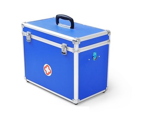 Large space with lock 20"inch  Aluminum  medicine case first aid metal drug container aluminum organizer