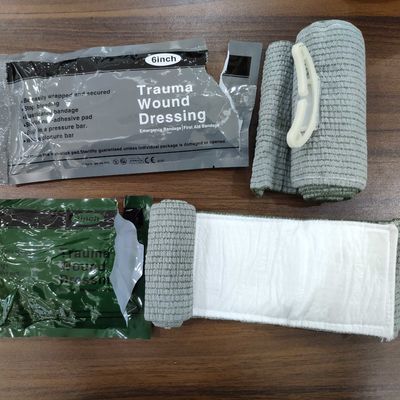 4 6 pouces de pansement israélien de compression d'urgence pour les traumatismes
