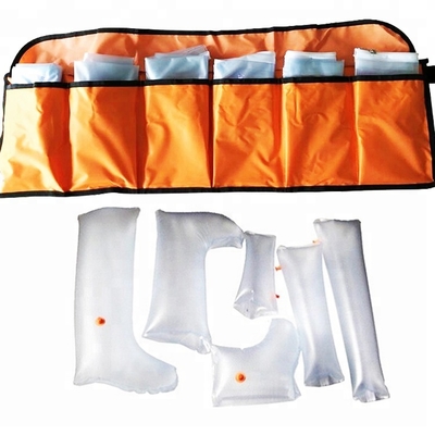 Attelles pneumatiques de premiers secours gonflables en PVC, ensemble de 6 pièces pour les urgences de voyage