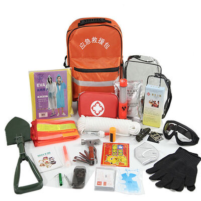 Kit de sauvetage d'urgence en extérieur Protection de la sécurité Tremblement de terre Famille fournitures d'urgence Kit de réserve de premiers secours Kit ensemble standard